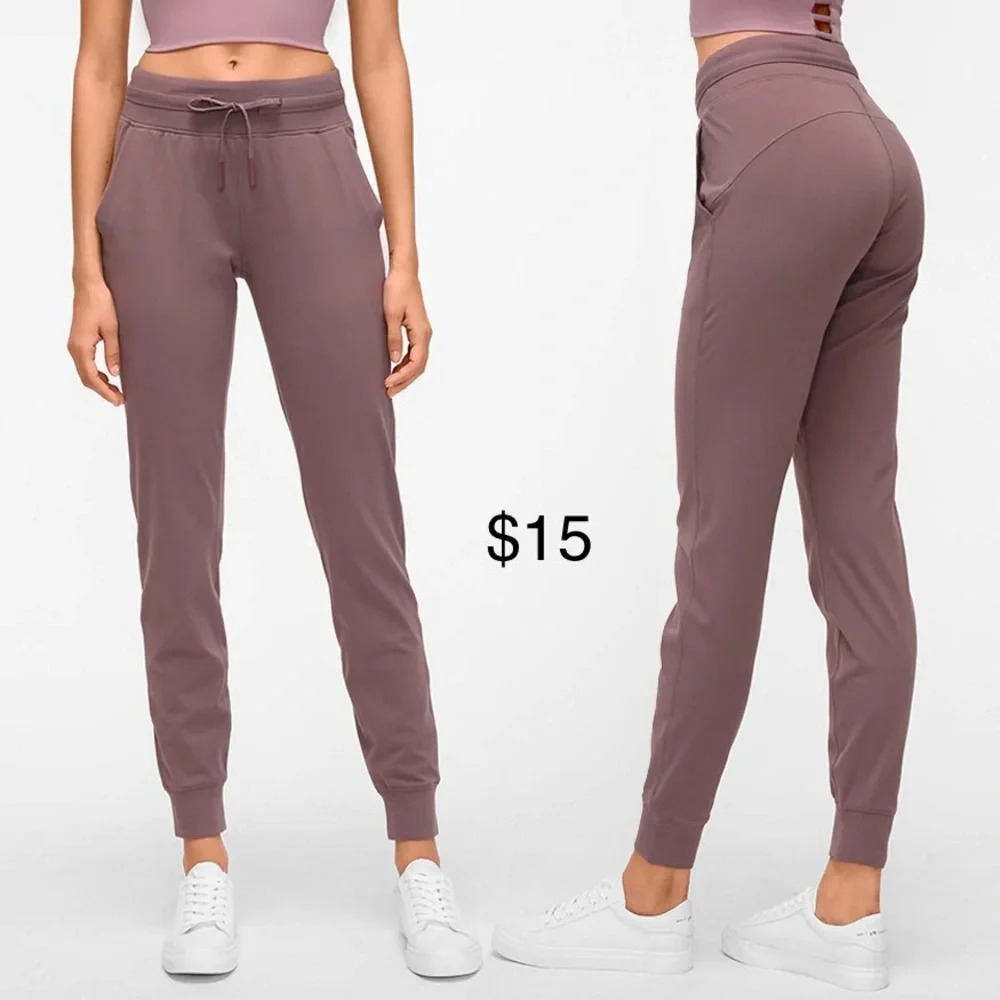 Women’s Athleisure Performance joggers in mauve with pockets multi sizes